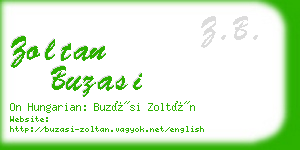 zoltan buzasi business card